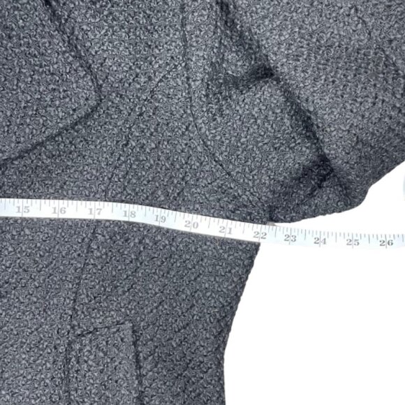 Boy Meets Girl Black Blue Lined Wool Blend Tweed Jacket Gold Button Pockets XL - Picture 4 of 6